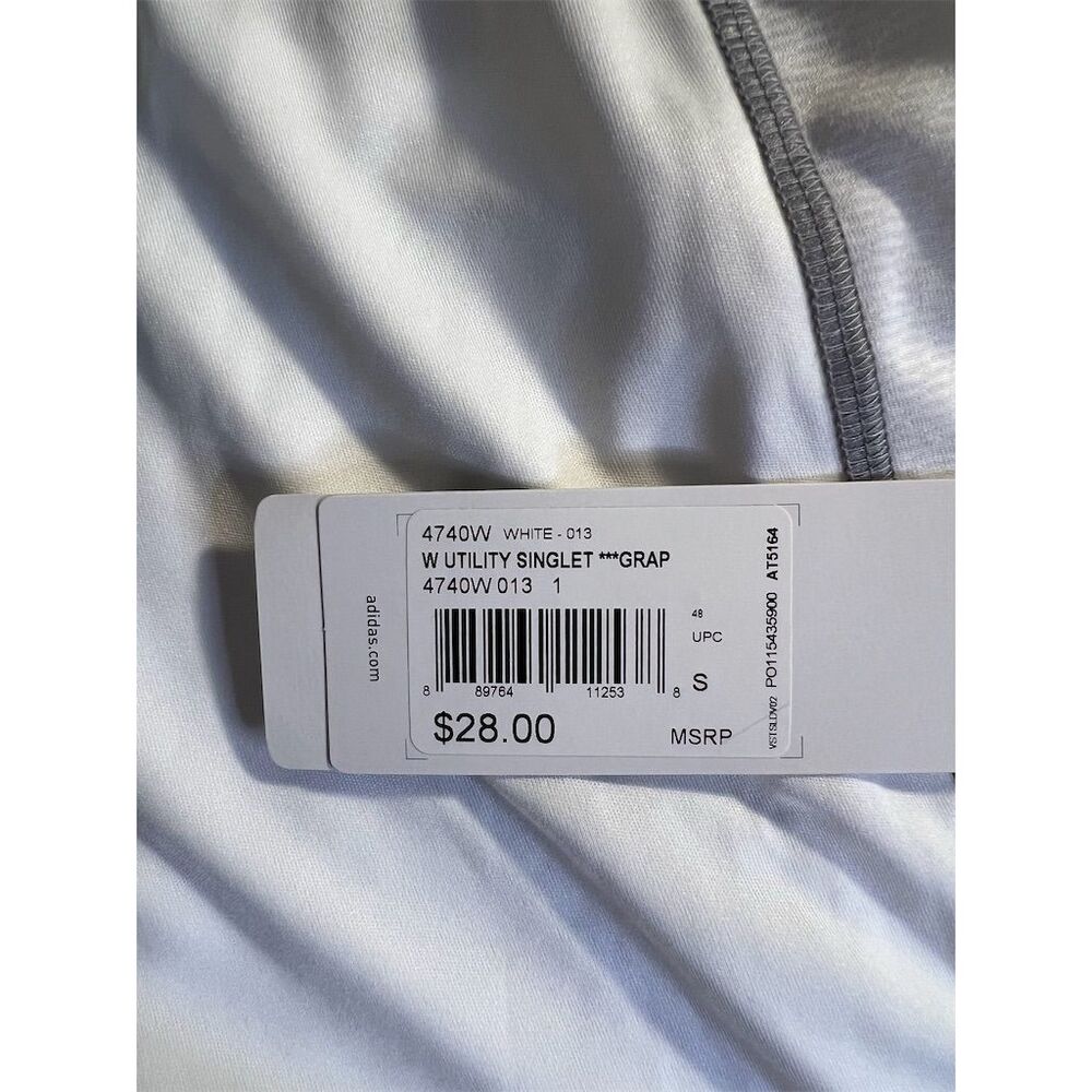 Adidas Women's Climacool Compression Tank Top White Standard Size S Sleeveless - Picture 5 of 8